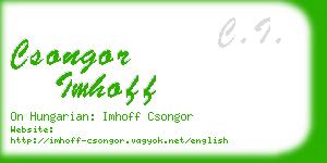 csongor imhoff business card